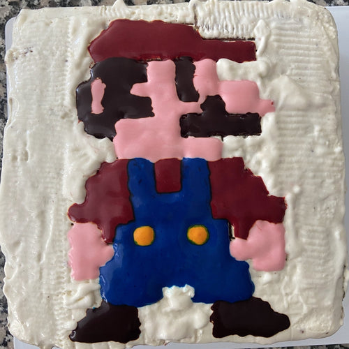 🍋 Pastel con Helado de Limón y Diseño 8bit – Rinde 40 porciones | Gourmet y Personalizado